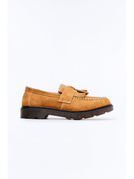 Лофери зі справжньої замші з пензликами