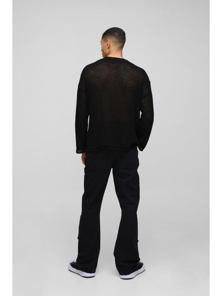 Boxy Fit Homme Moto Open Stitch в’язаний перемичка