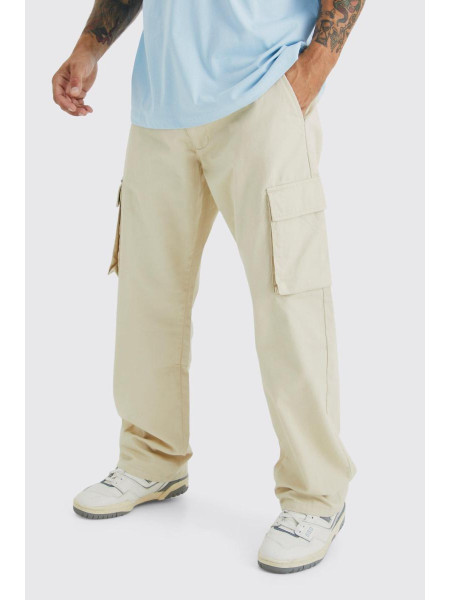 Штани карго вільного крою з фіксованою талією