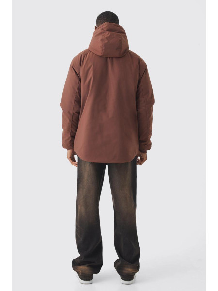 Шоколадна парка з капюшоном