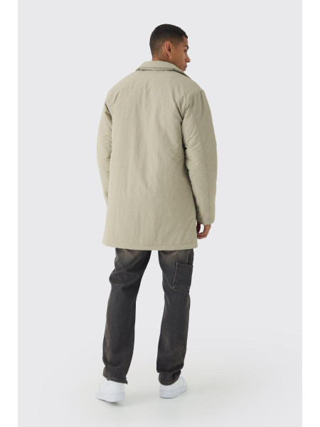 Man Tab Crinkle Longline Mac куртка в піску