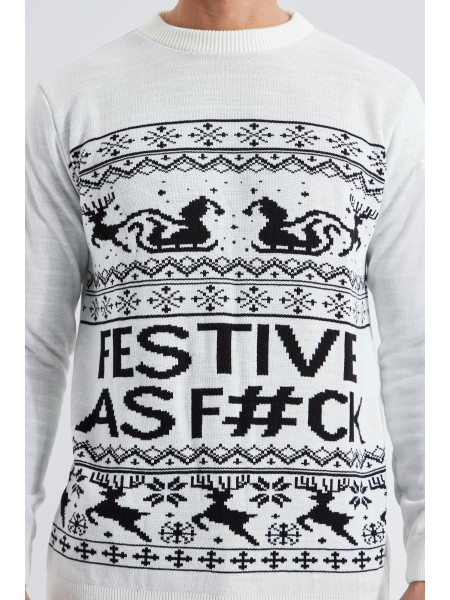 Високий святковий різдвяний джемпер