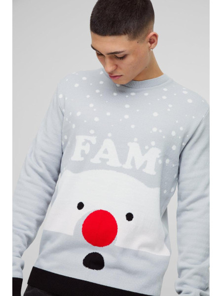 Різдвяний джемпер стандартного крою Fam