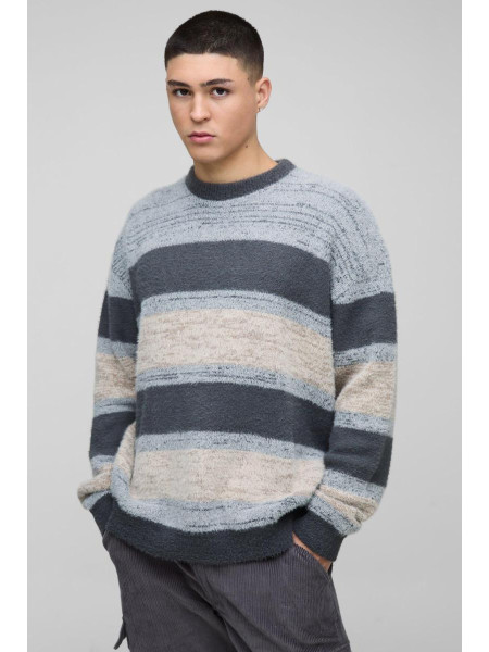 Величезний трикотажний джемпер у смужку