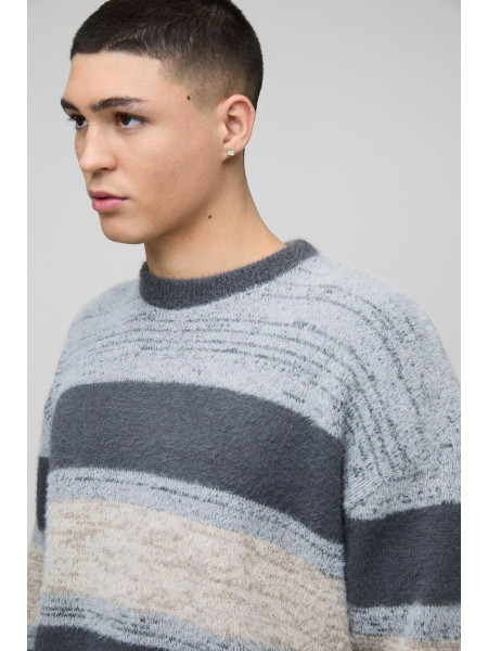 Величезний трикотажний джемпер у смужку