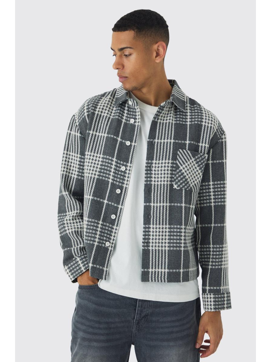 Звичайна саржева сорочка з однією кишенею