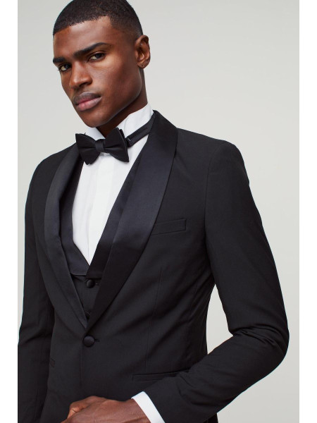 Вузький однобортний піджак смокінг