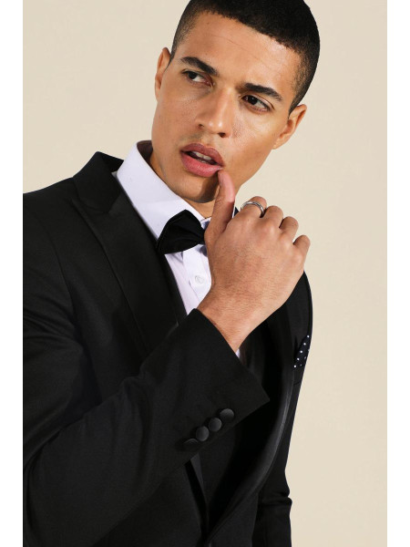 Вузький однобортний піджак смокінг